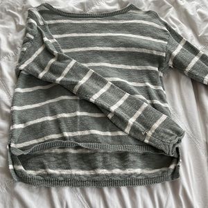 COPY - green and white striped sweater from H&M size L in girl